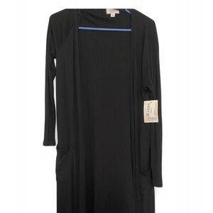 NWT 2 Lularoe Cardigans Women’s Small Black & Grey Striped